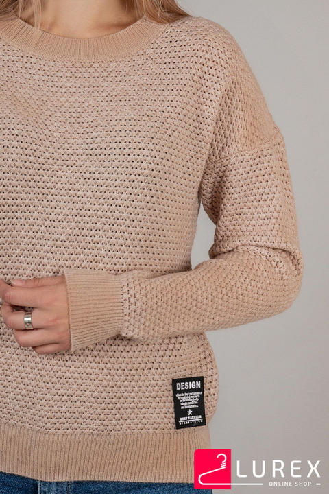 Фото 8 модели 8630 Яркий свитер ажурной вязки LUREX