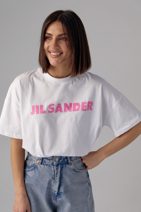 Жіноча футболка з написом Jil Sander