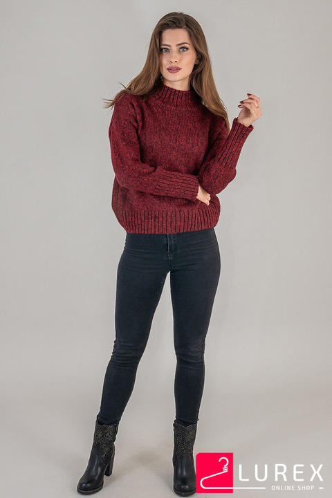 Фото 10 модели 2730 Теплый свитер объёмной вязки LUREX