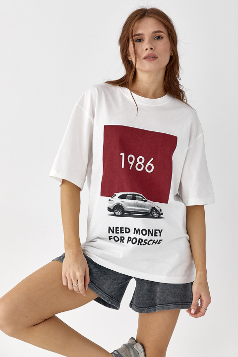 Женская футболка с принтом Porsche