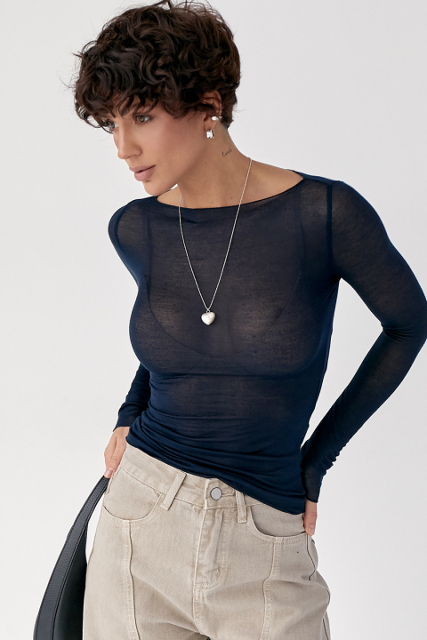 Приталенный лонг в сетку