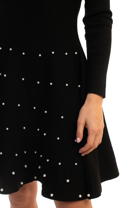 Фото 8 модели 1080 Платье с россыпью жемчужин на юбочке LUREX - черное