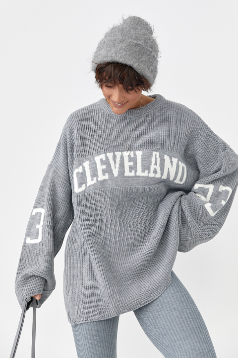 Оверсайз джемпер із крупної в'язки