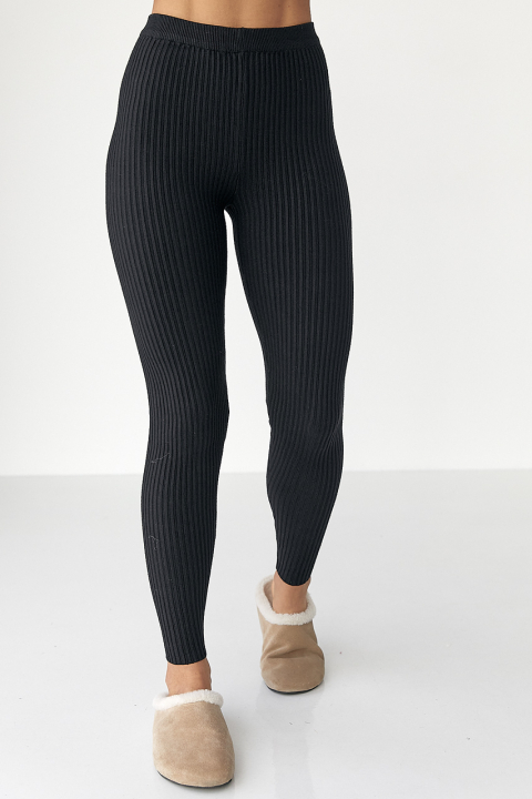 В'язані трикотажні лосини в рубчик