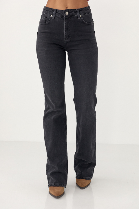 Жіночі прямі джинси з високою посадкою