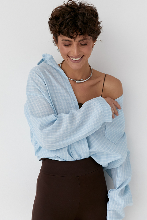 Классическая рубашка в мелкую клеточку