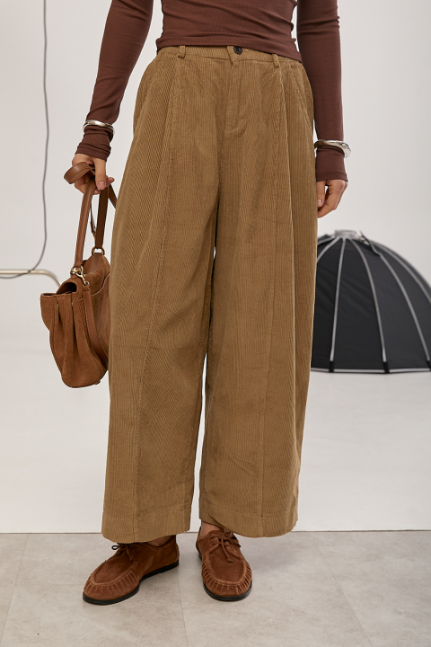 Женские свободные вельветовые штаны