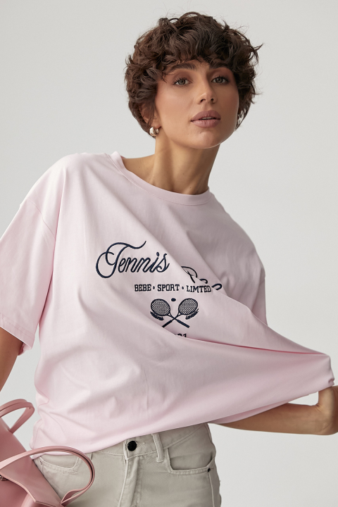 Футболка оверсайз с вышитыми надписями