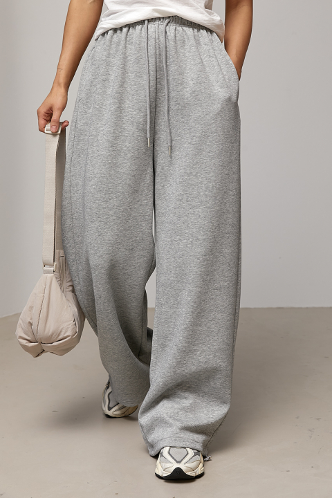 Однотонні спортивні штани палаццо