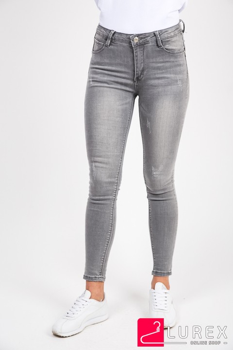 Фото 1 модели JS513 Серые джинсы с потертостями GOLD SK - серые