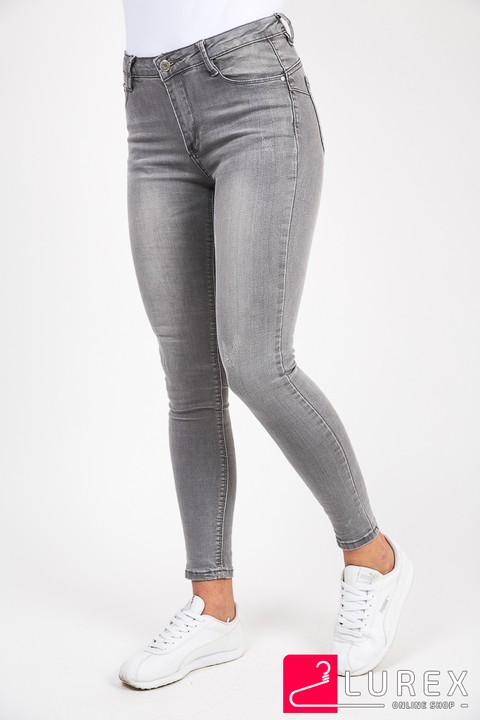 Фото 2 модели JS513 Серые джинсы с потертостями GOLD SK - сірі