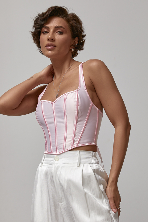 Атласний корсет на бретелях