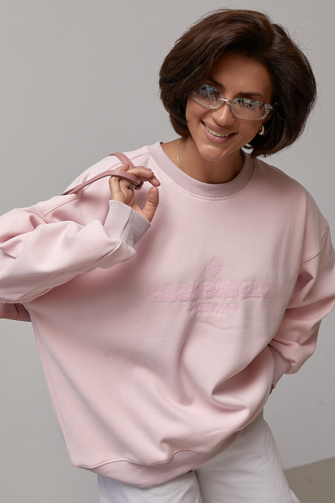 Жіночий утеплений світшот oversize з начосом