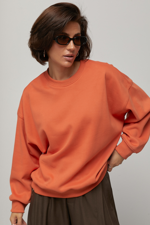 Базовый свитшот oversize с начесом