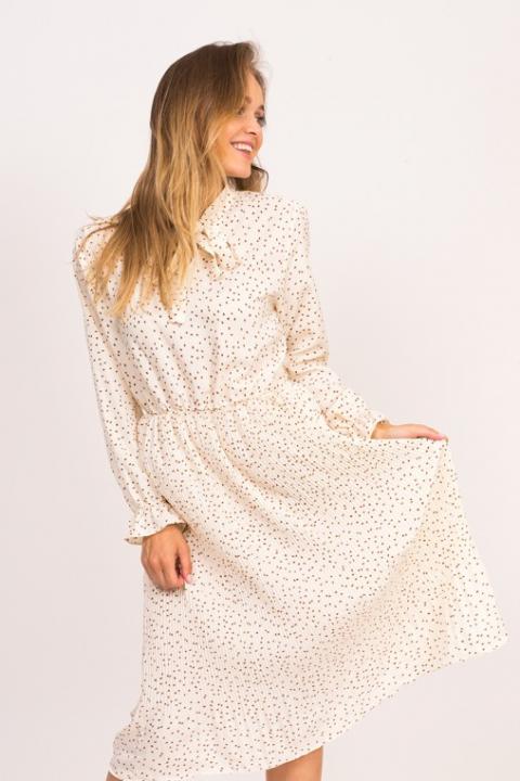 Фото 10 модели 887 Платье с плиссированной юбкой LUREX - молочное
