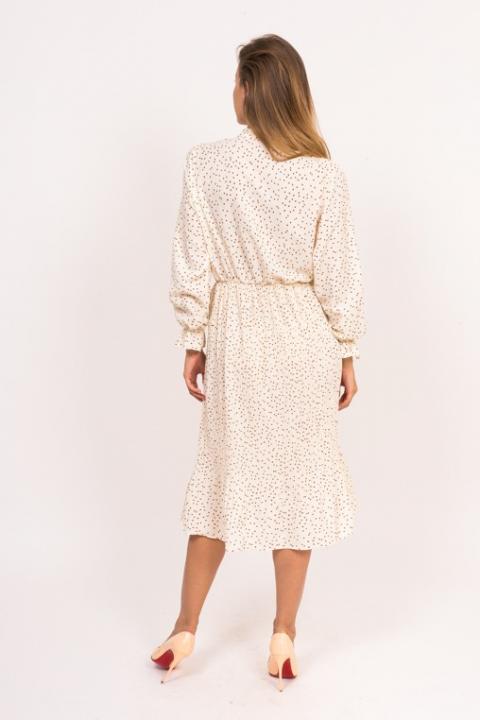 Фото 11 модели 887 Платье с плиссированной юбкой LUREX - молочное