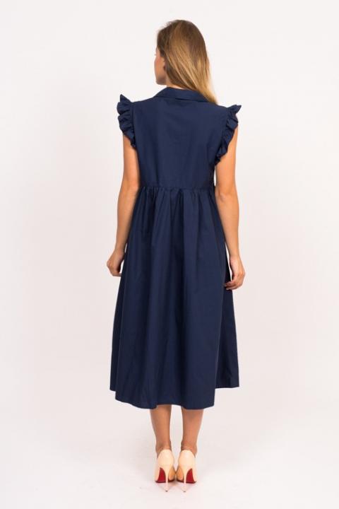 Фото 15 модели 13253 Современное платье с рюшами Babaris - синій