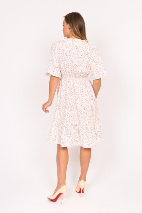 Фото 14 модели 811 Платье с завязками в романтическом стиле LUREX - молочное
