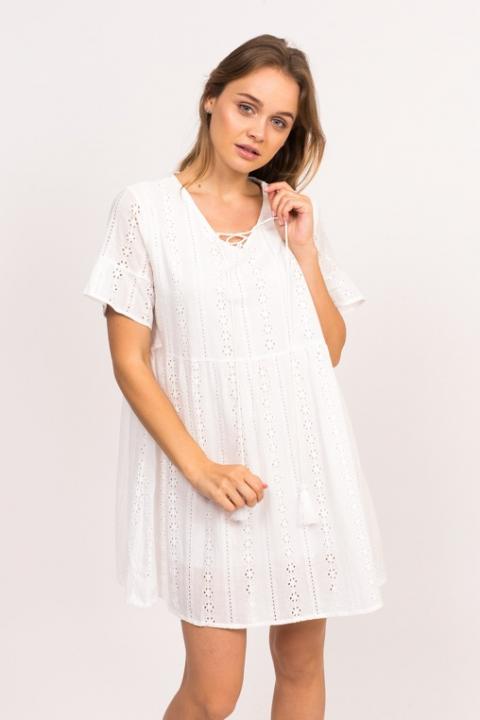Фото 2 модели 9107 Летнее платье с цветочным узором LUREX - белое