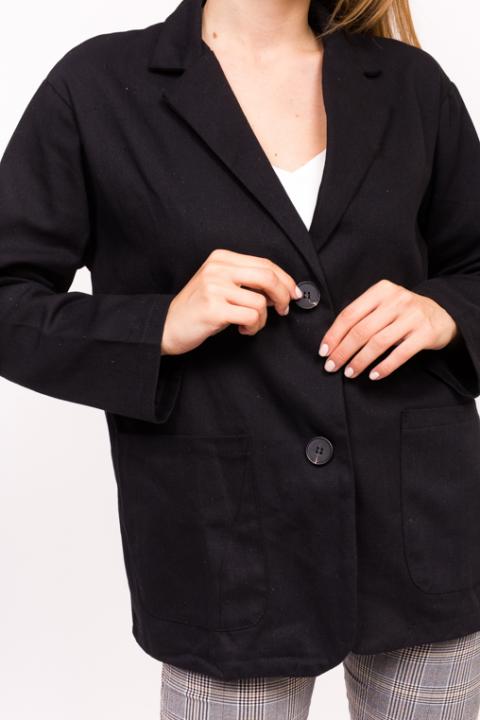 Фото 12 модели 699 Классический женский пиджак M collection - чорний