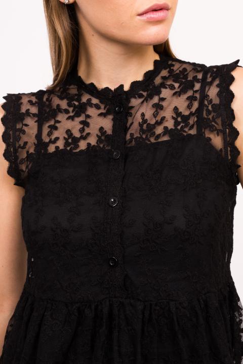 Фото 12 модели 896 Прозрачная блузка без рукавов LUREX - черная