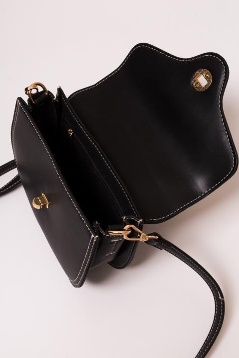 Фото 12 модели 8057 Стильная женская сумка на замочке LUREX - черная