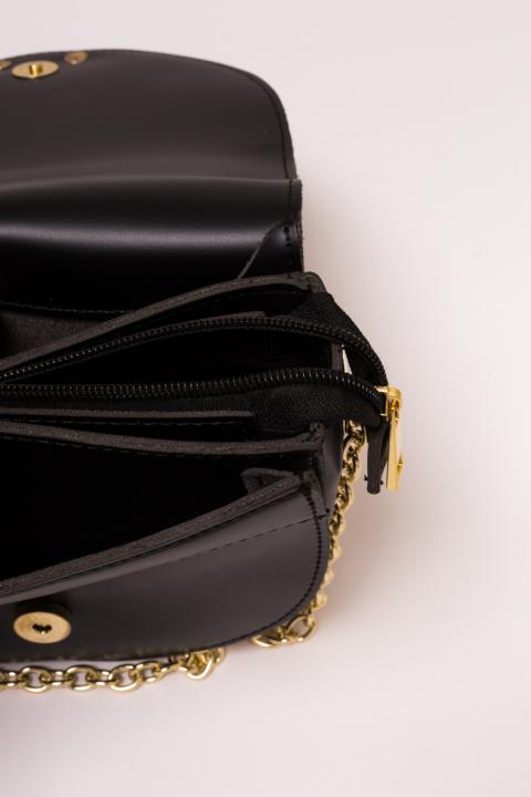 Фото 12 модели 583 Стильная полукруглая сумка-седло LUREX - чорний