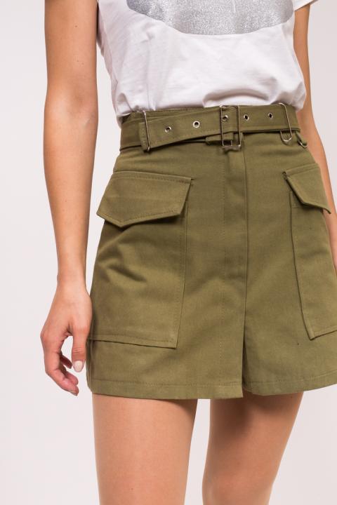 Фото 4 модели 8836 Молодежная мини юбка Ran Zi - коричневато-зеленая