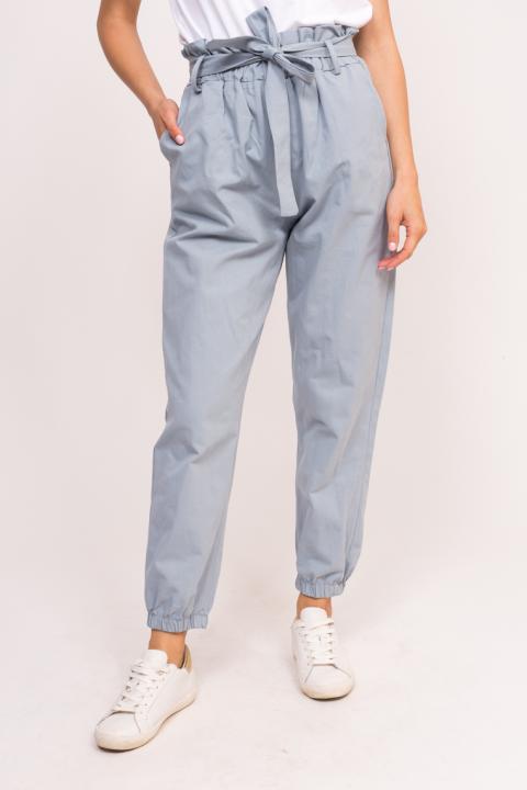 Фото 1 модели 615 Модные женские штаны с резинками LUREX - блакитний