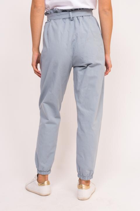 Фото 3 модели 615 Модные женские штаны с резинками LUREX - блакитний