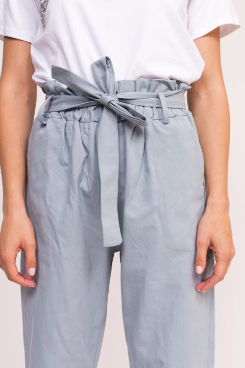 Фото 4 модели 615 Модные женские штаны с резинками LUREX - блакитний
