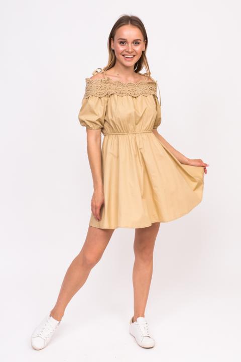 Фото 5 модели 6188 Летнее платье с открытыми плечами LUREX - кавовий