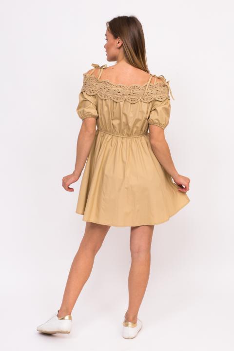 Фото 7 модели 6188 Летнее платье с открытыми плечами LUREX - кавовий