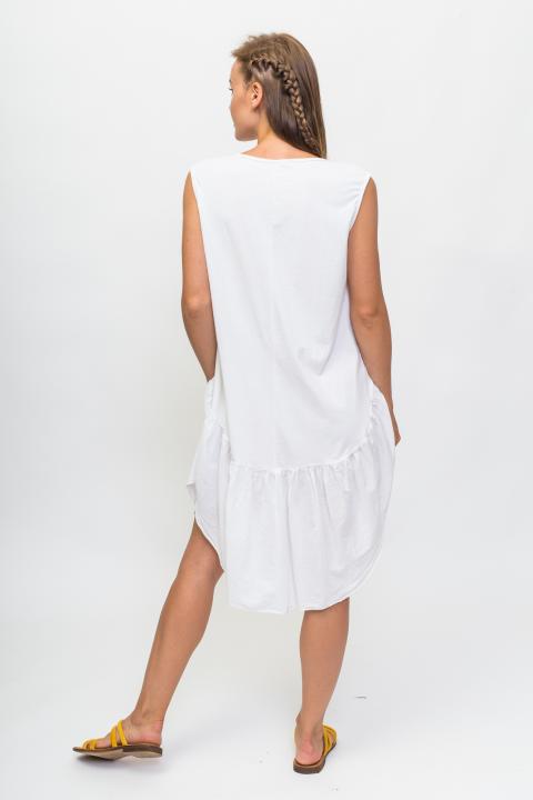 Фото 11 модели P33 Платье без рукавов принт бабочки Miss Forever - белое