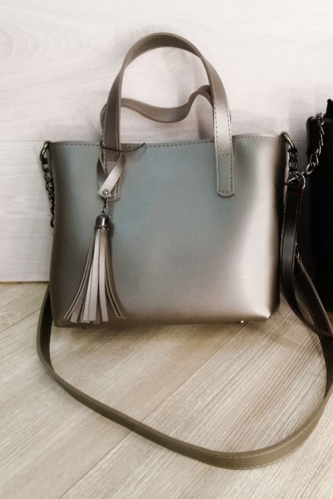 Фото 1 модели 112 Женская сумка экокожа Luck Sherrys - срібна