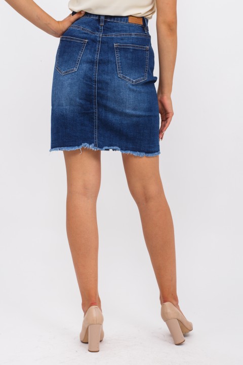 Фото 3 модели 2373 Джинсовая юбка с пуговицами по всей длине Re-Dress - джинсовая